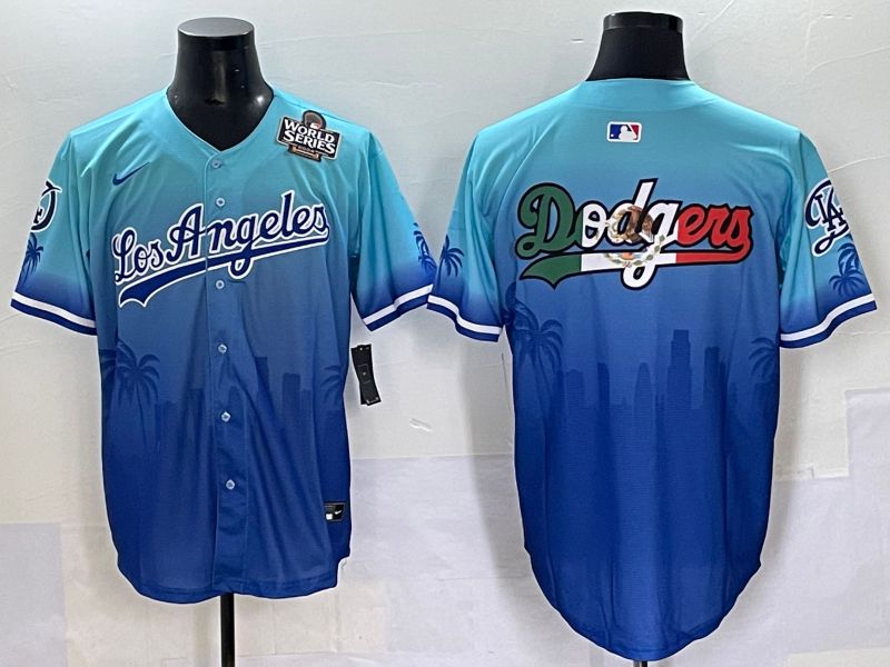 Men 2025 Los Angeles Dodgers Blank Blue Game Nike MLB Jersey style 6268